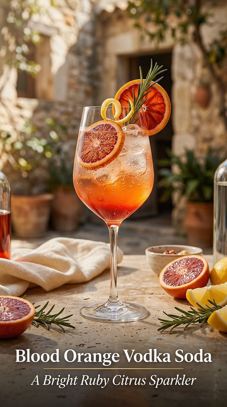 Blood Orange Vodka Soda