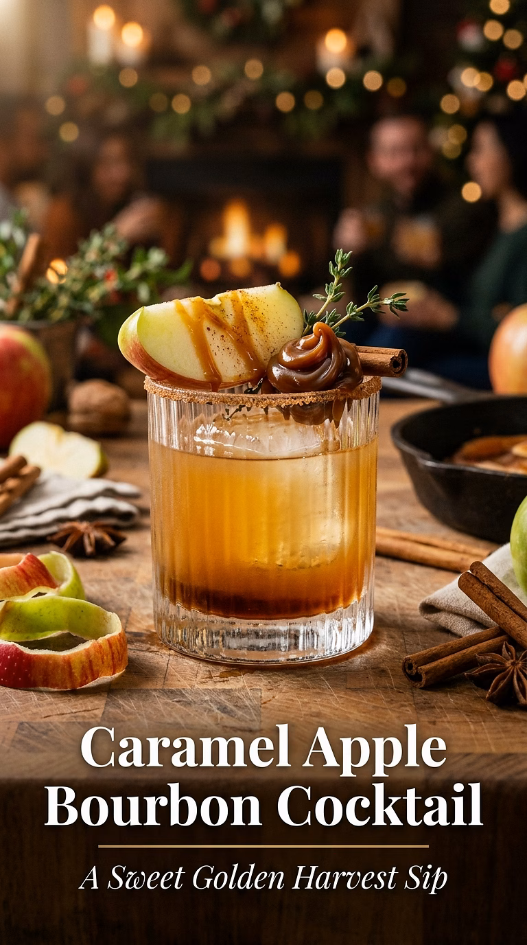 Caramel Apple Bourbon Cocktail