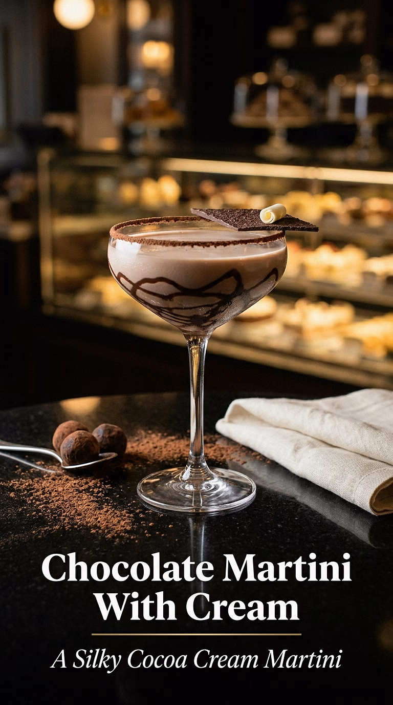 Chocolate Martini With Cream