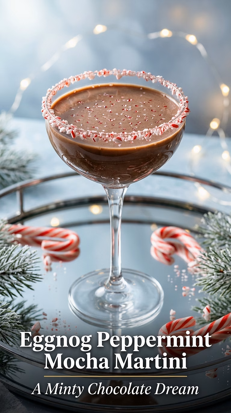 Eggnog Peppermint Mocha Martini