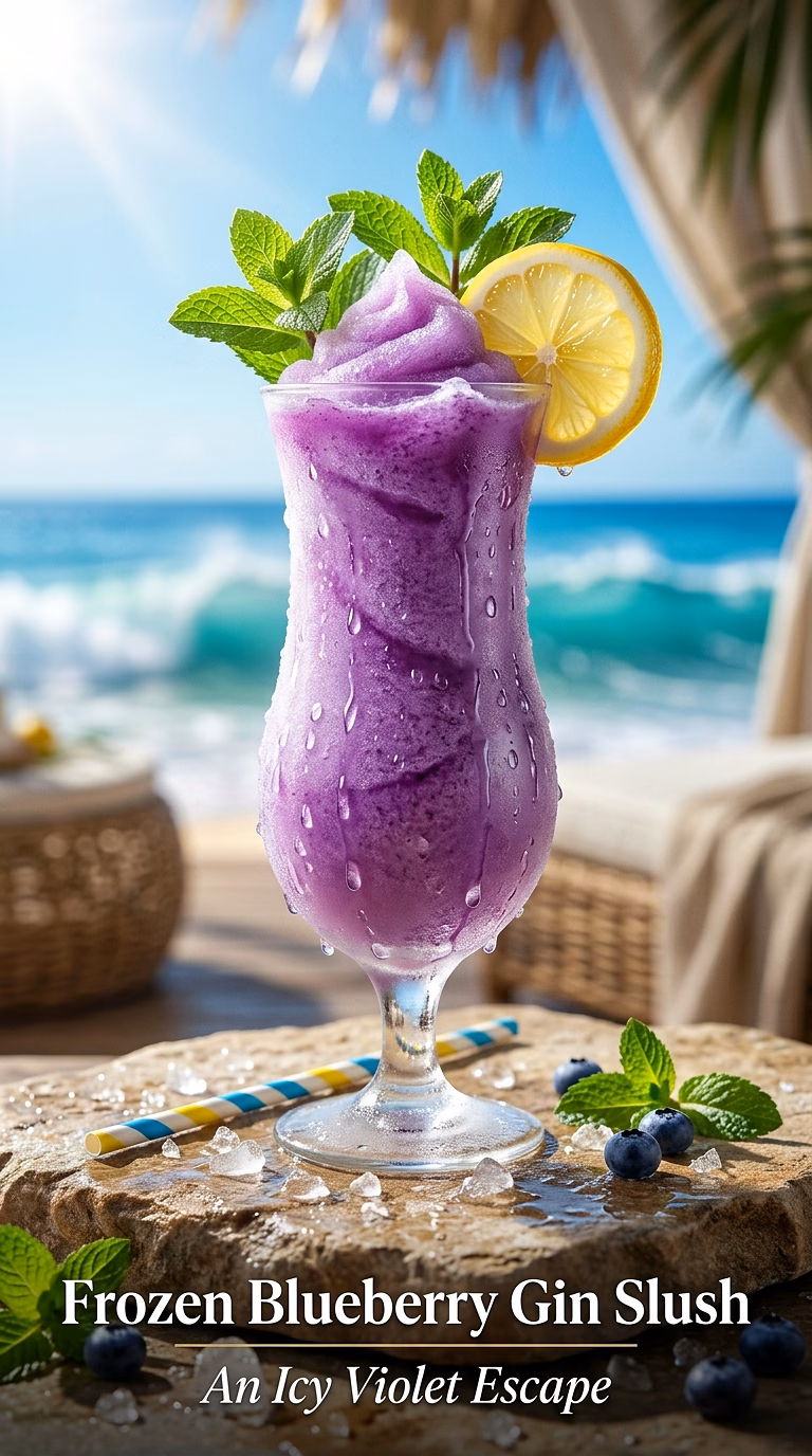 Frozen Blueberry Gin Slush