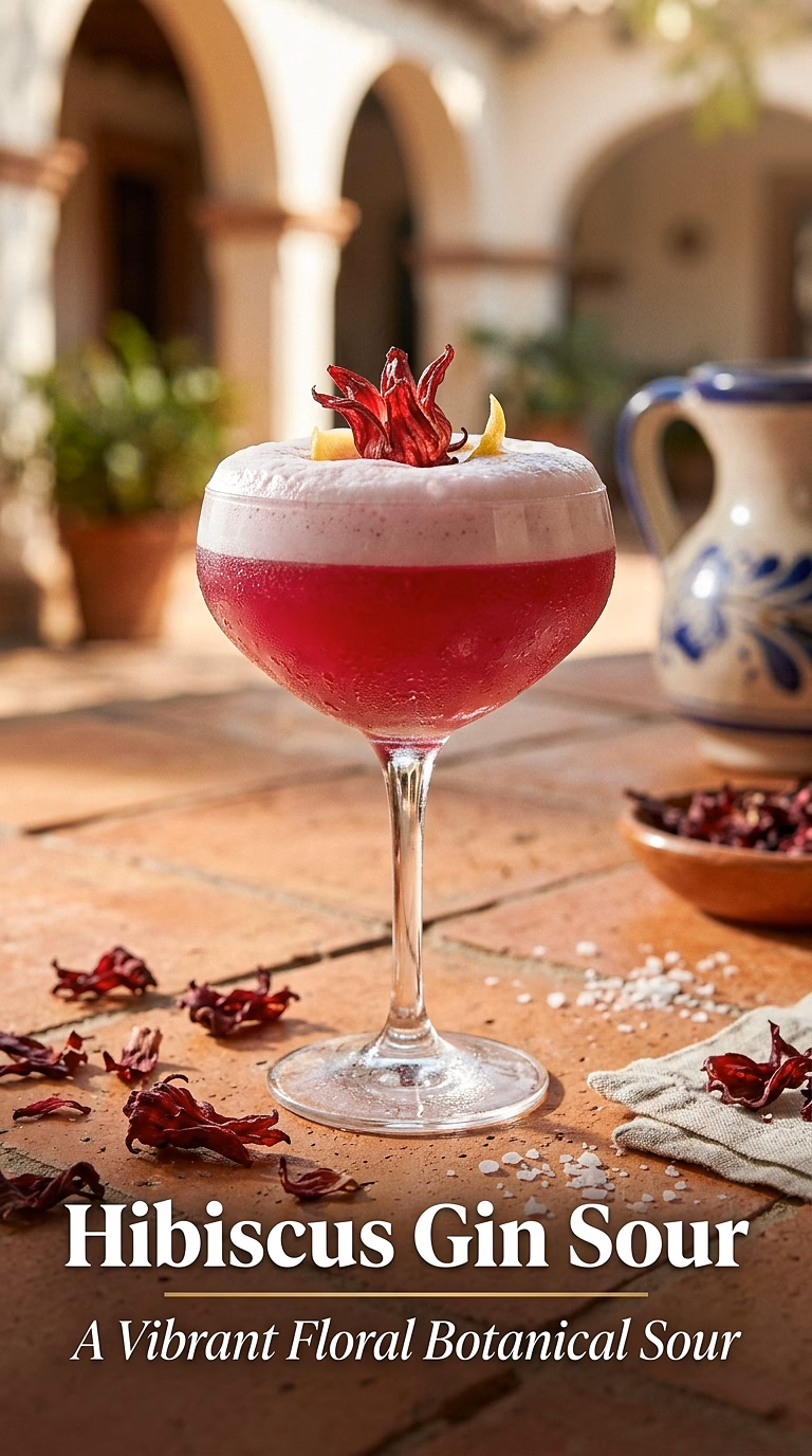 Hibiscus Gin Sour