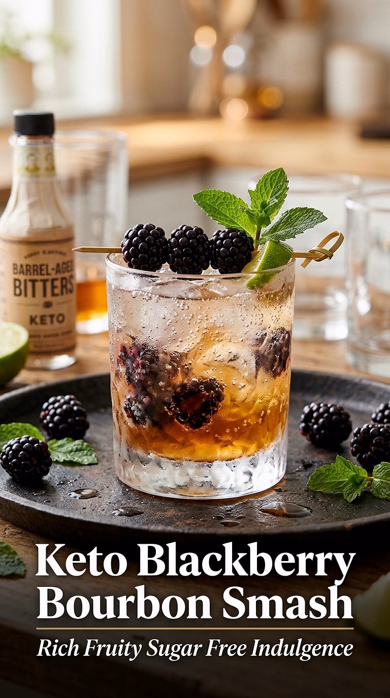 Keto Blackberry Bourbon Smash