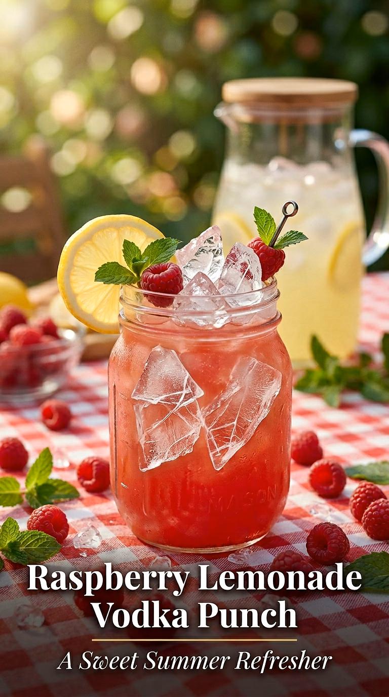 Raspberry Lemonade Vodka Punch
