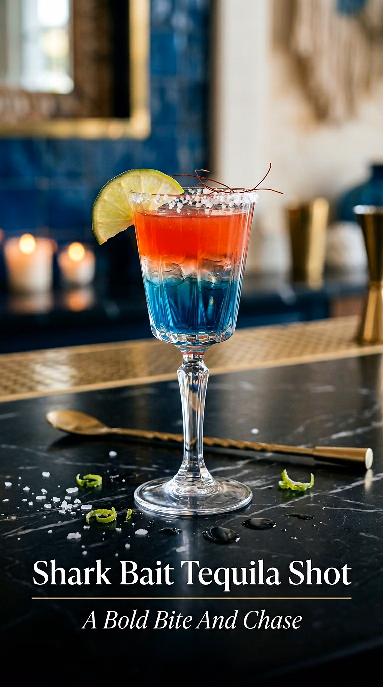 Shark Bait Tequila Shot (with Chaser Cocktail)