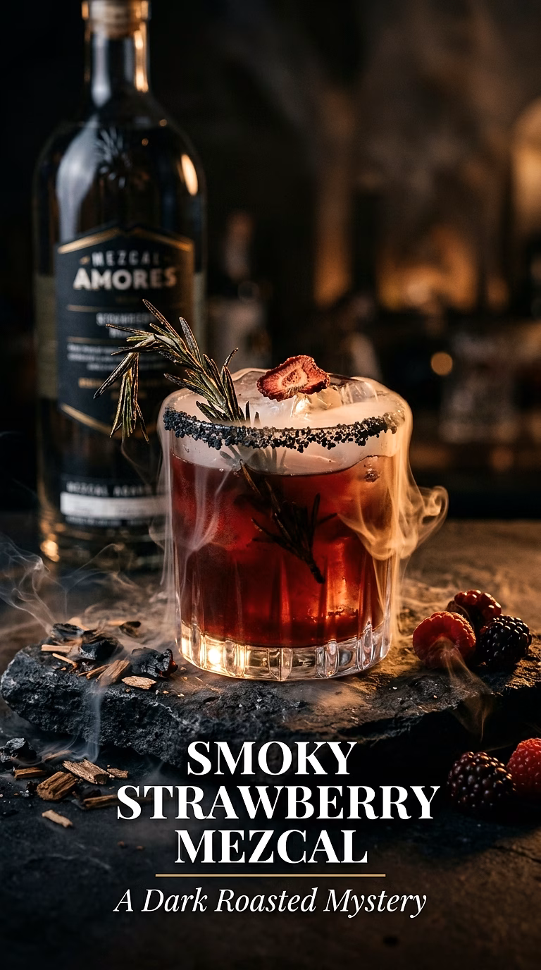 Smoky Strawberry Mezcal Margarita