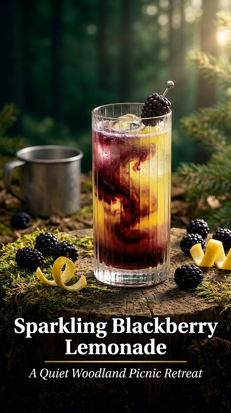 Sparkling Blackberry Lemonade Cocktail