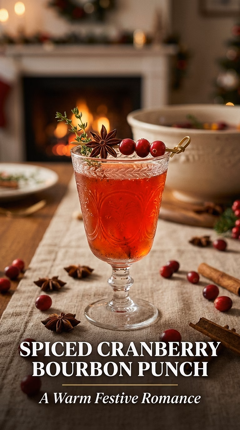 Spiced Cranberry Bourbon Punch