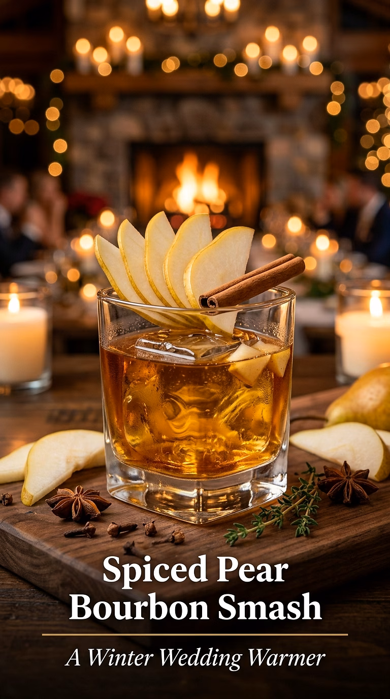 Spiced Pear Bourbon Smash