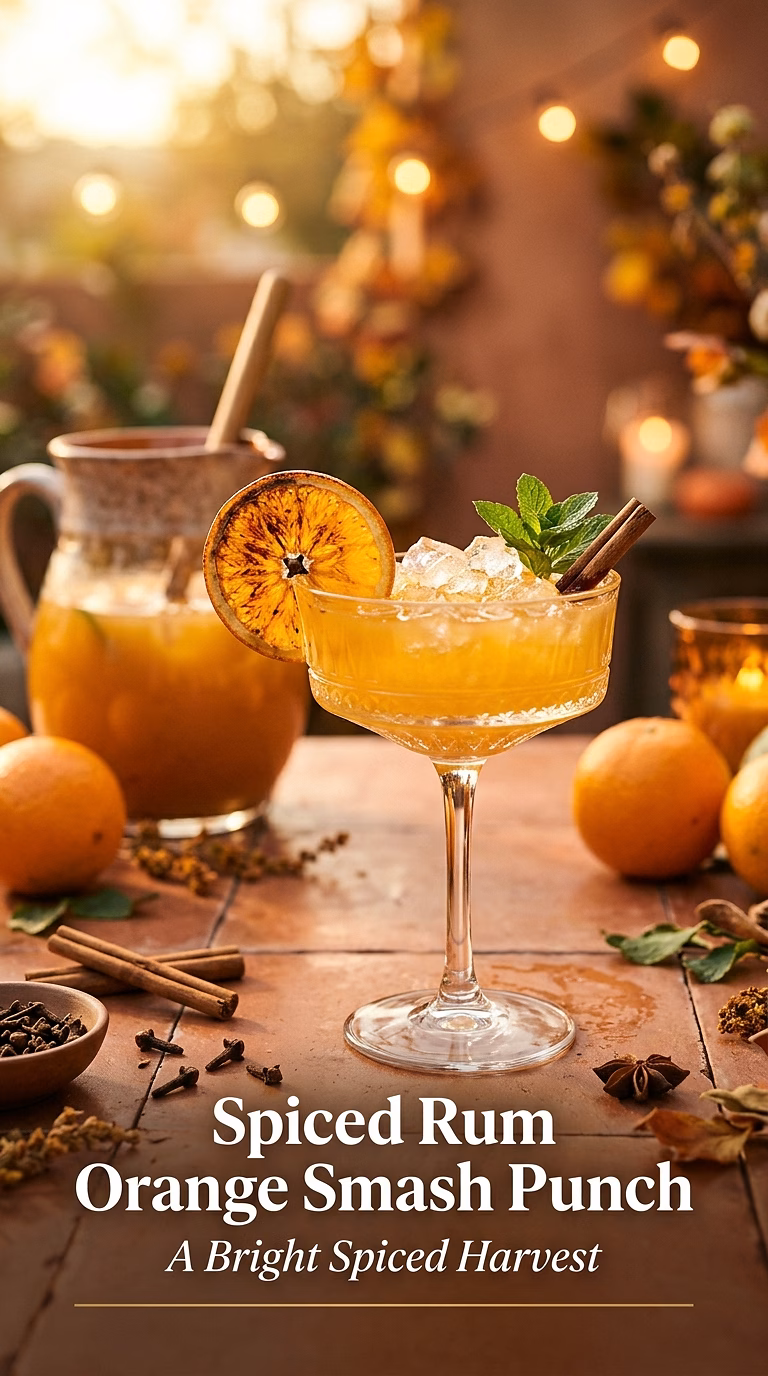 Spiced Rum Orange Smash Punch
