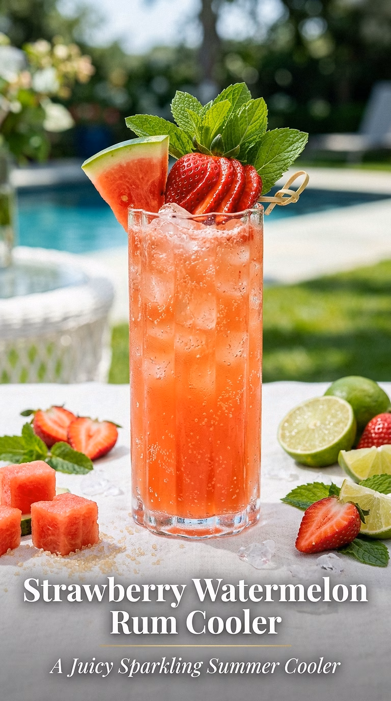 Strawberry Watermelon Rum Cooler