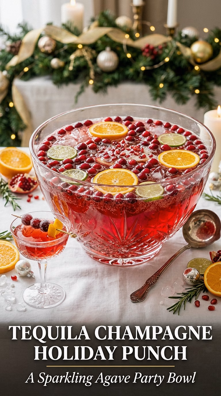 Tequila Champagne Holiday Punch