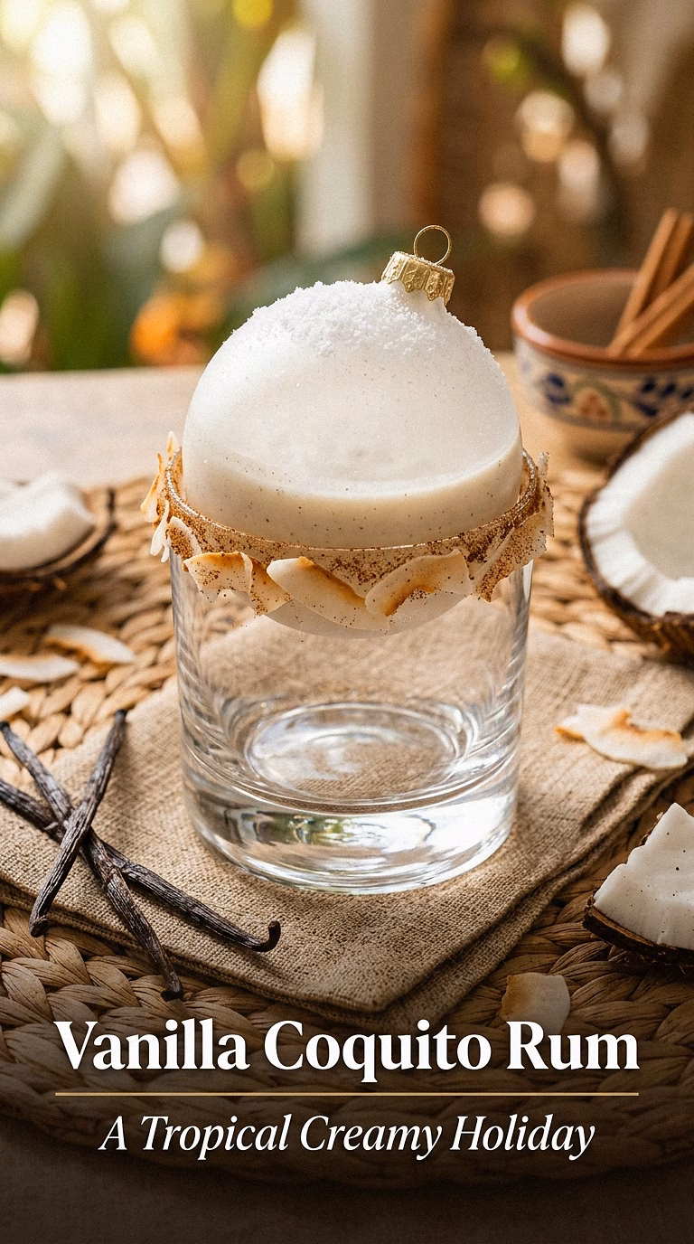 Vanilla Coquito Rum Ornament