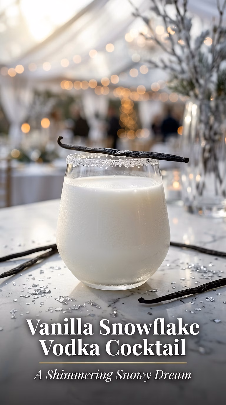 Vanilla Snowflake Vodka Cocktail