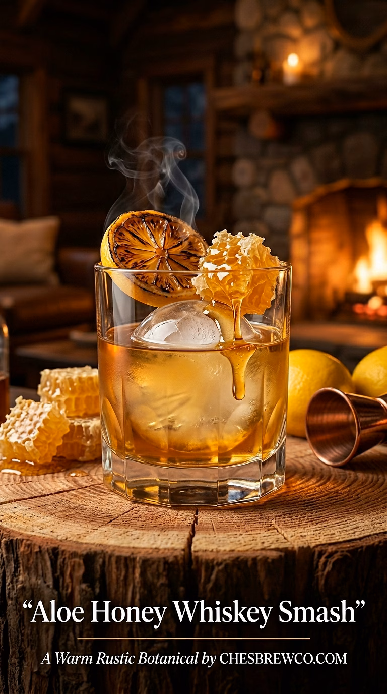 Aloe Honey Whiskey Smash