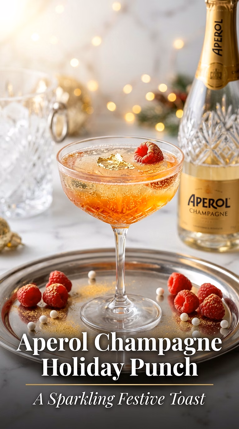 Aperol Champagne Holiday Punch
