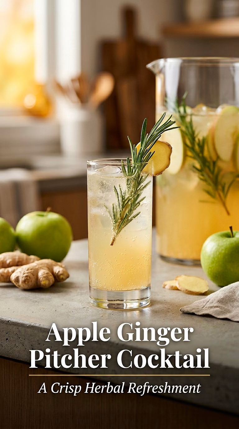 Apple Ginger Rosemary Pitcher Cocktail