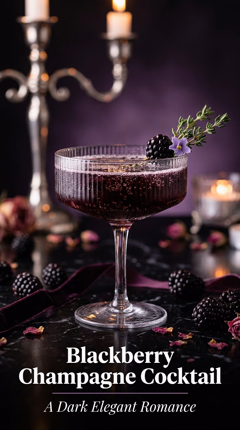 Blackberry Champagne Cocktail