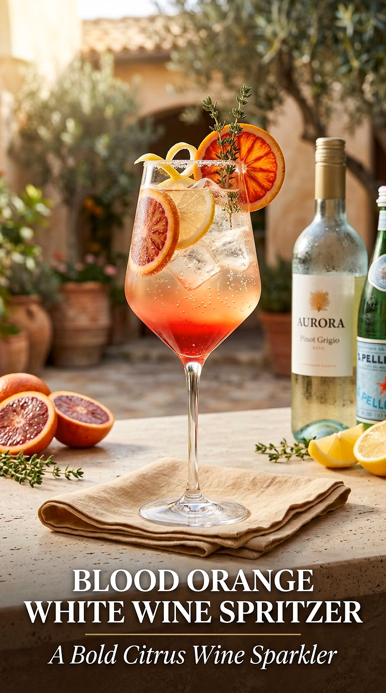 Blood Orange White Wine Spritzer