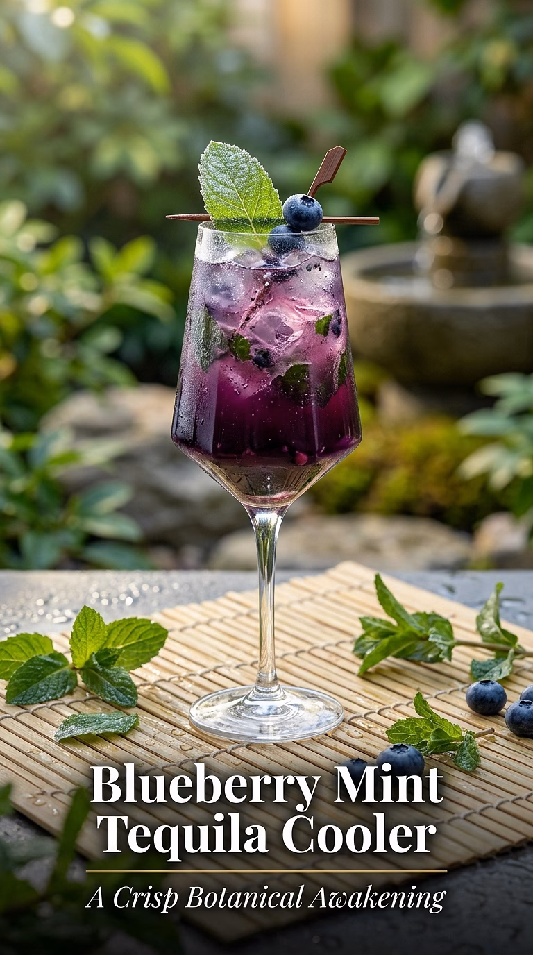 Blueberry Mint Tequila Cooler