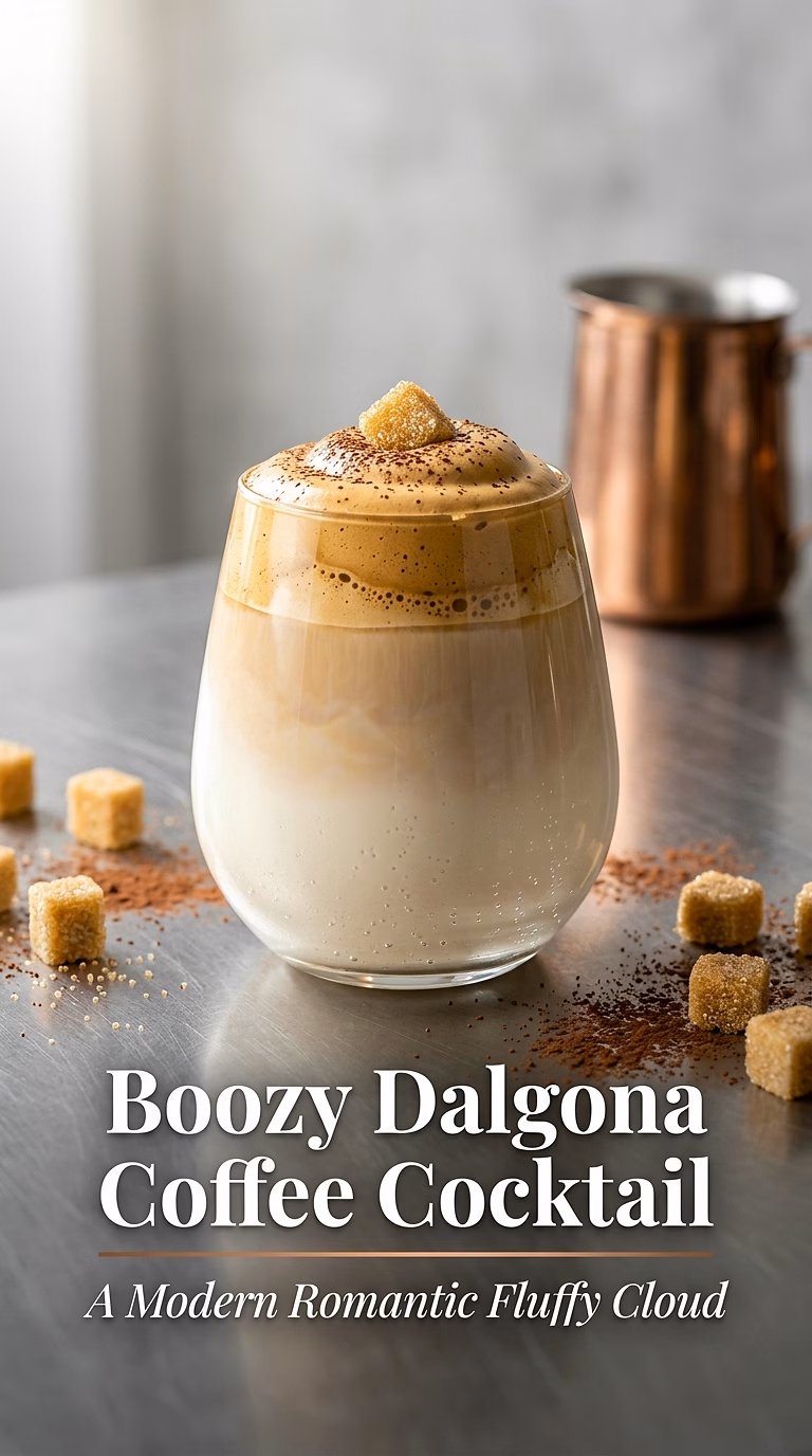 Boozy Dalgona Coffee Cocktail