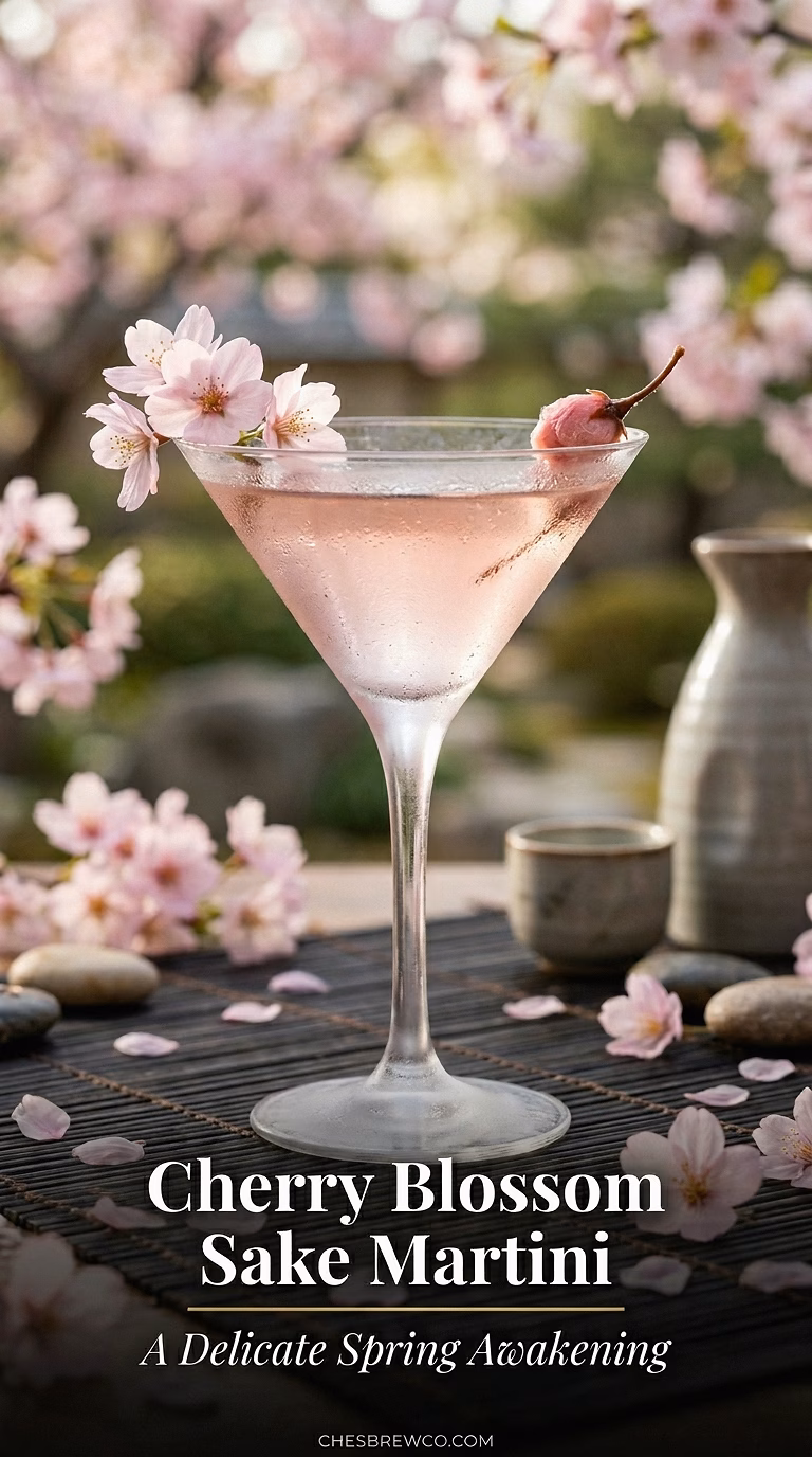 Cherry Blossom Sake Martini