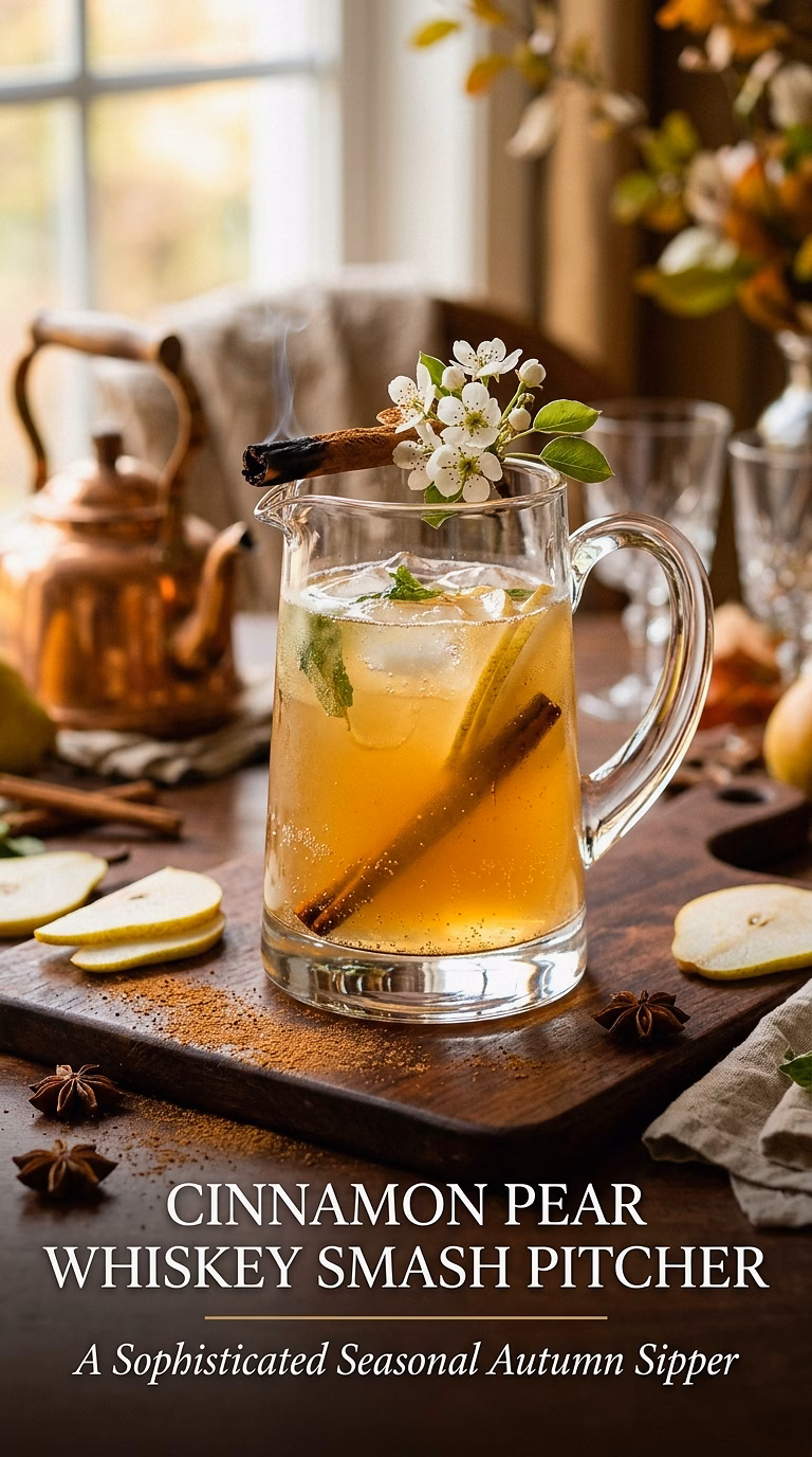 Cinnamon Pear Whiskey Smash Pitcher