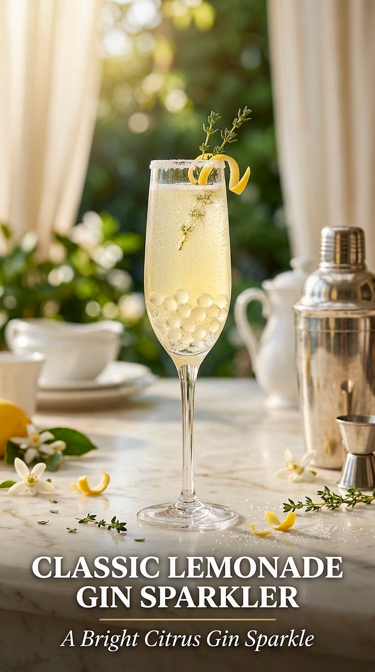 Classic Lemonade Gin Sparkler