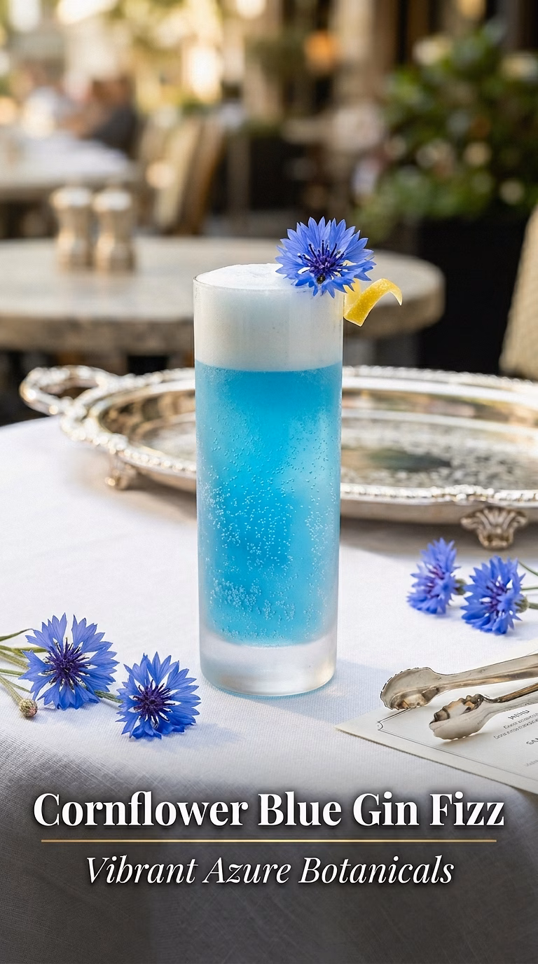 Cornflower Blue Gin Fizz