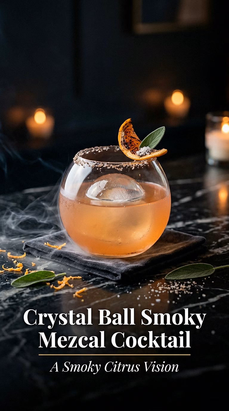 Crystal Ball Smoky Mezcal Cocktail