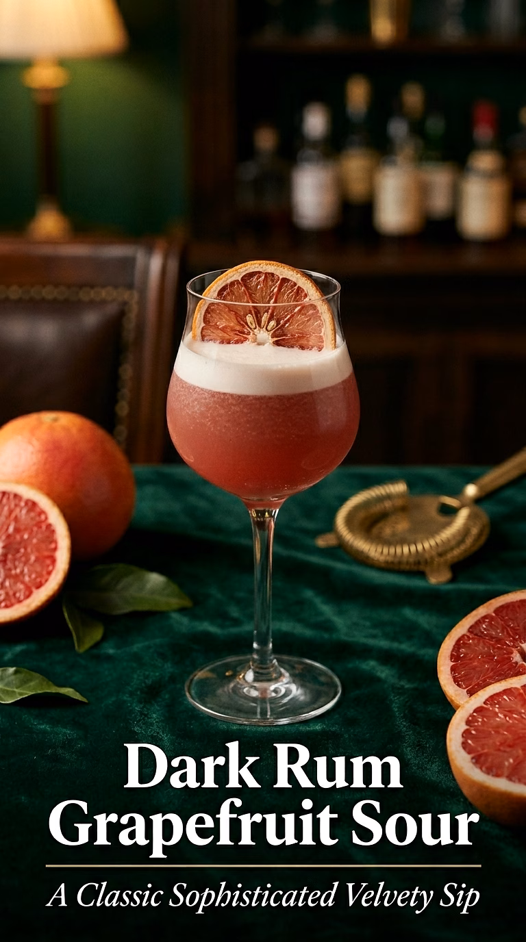 Dark Rum Grapefruit Sour
