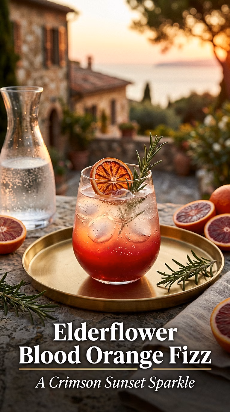 Elderflower Blood Orange Fizz