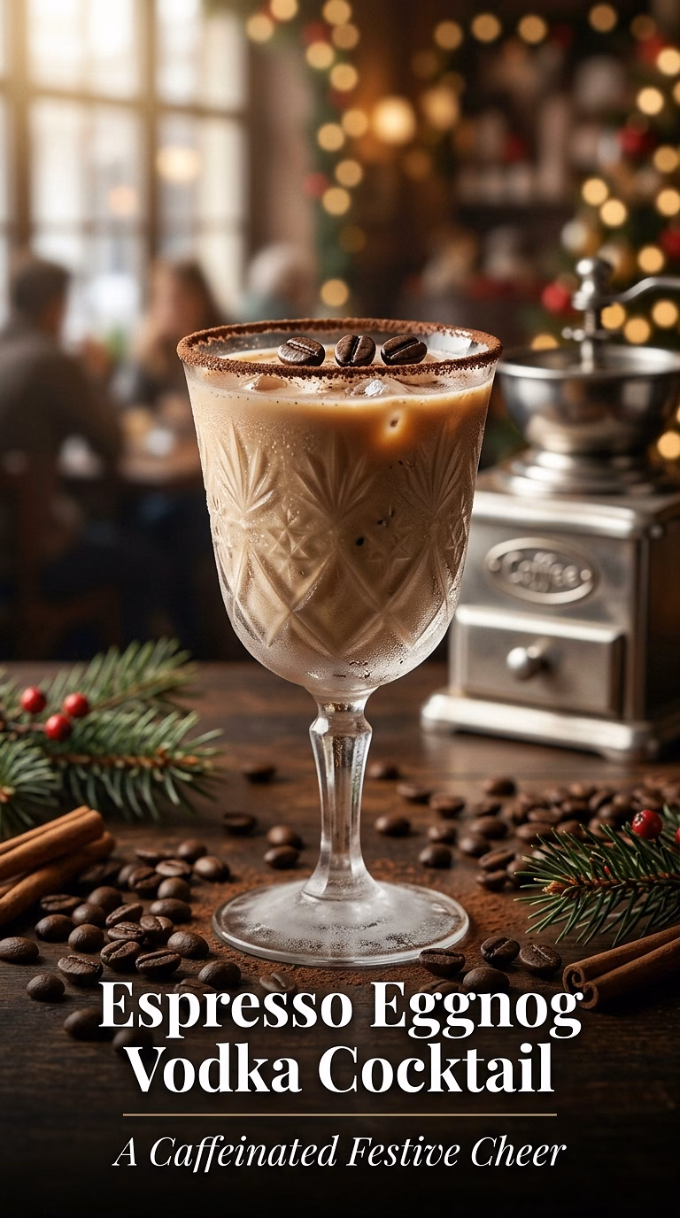 Espresso Eggnog Vodka Cocktail