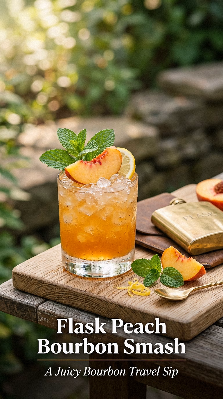 Flask Peach Bourbon Smash