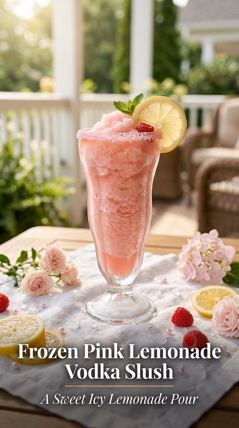 Frozen Pink Lemonade Vodka Slush