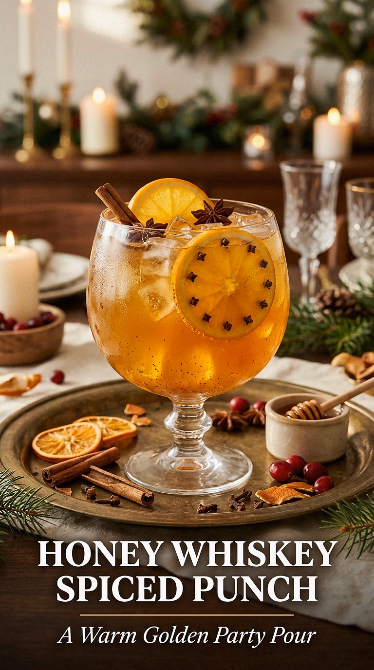 Honey Whiskey Spiced Punch