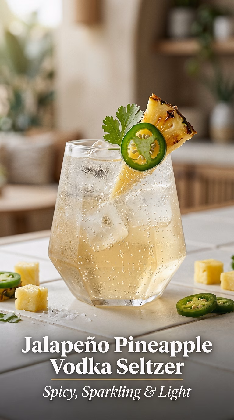 Jalapeño Pineapple Vodka Seltzer