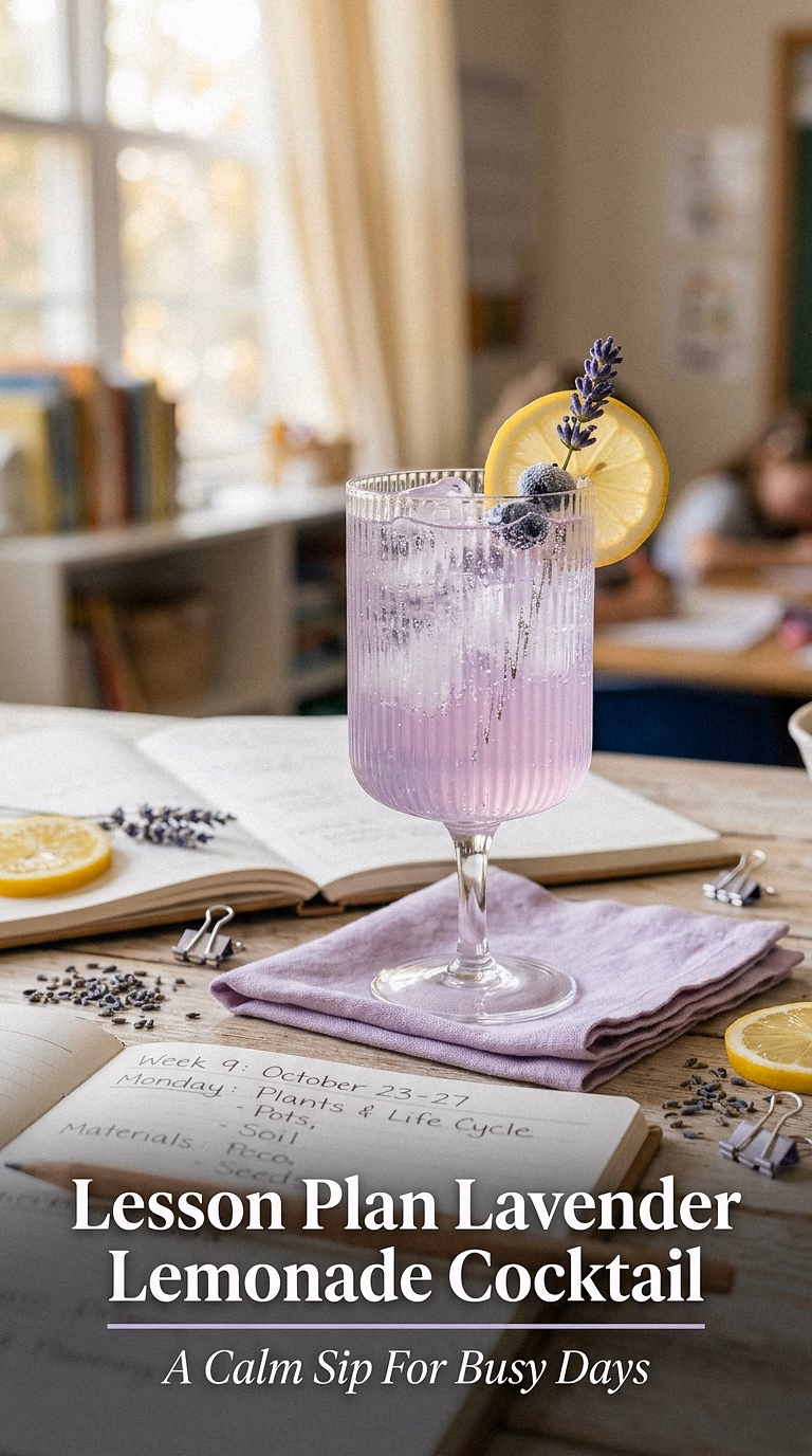 Lesson Plan Lavender Lemonade Cocktail