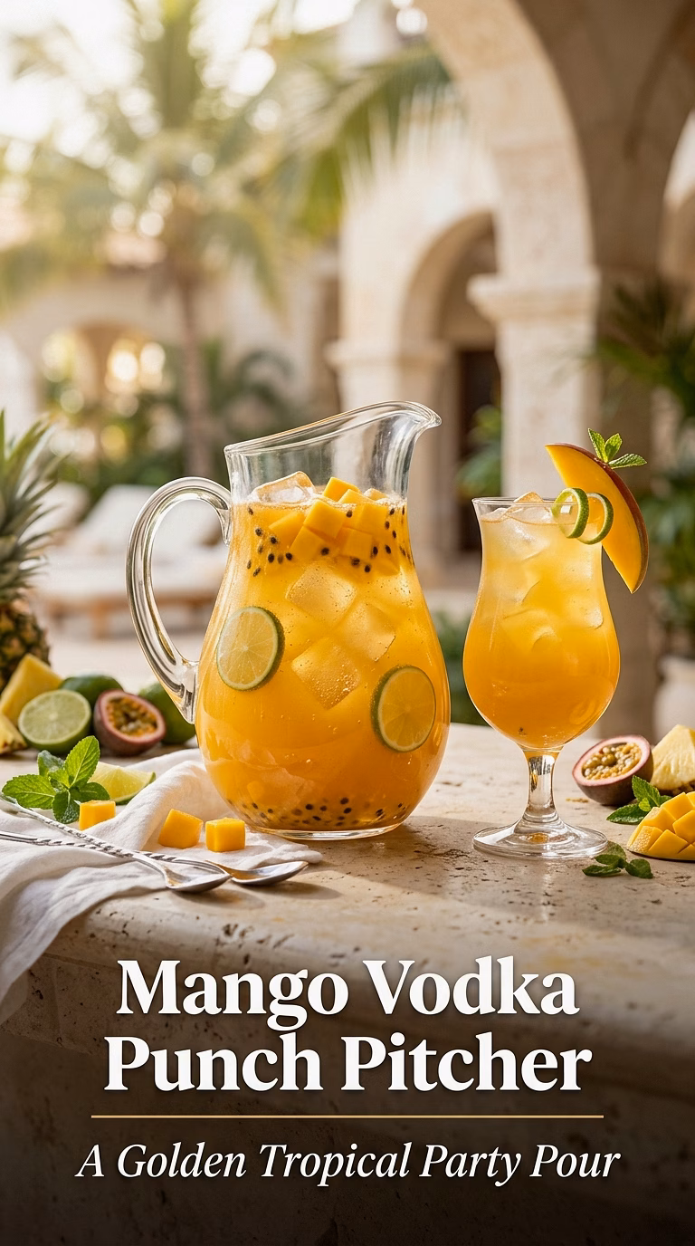 Mango Vodka Punch Pitcher