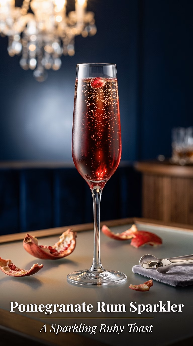 Pomegranate Rum Sparkler