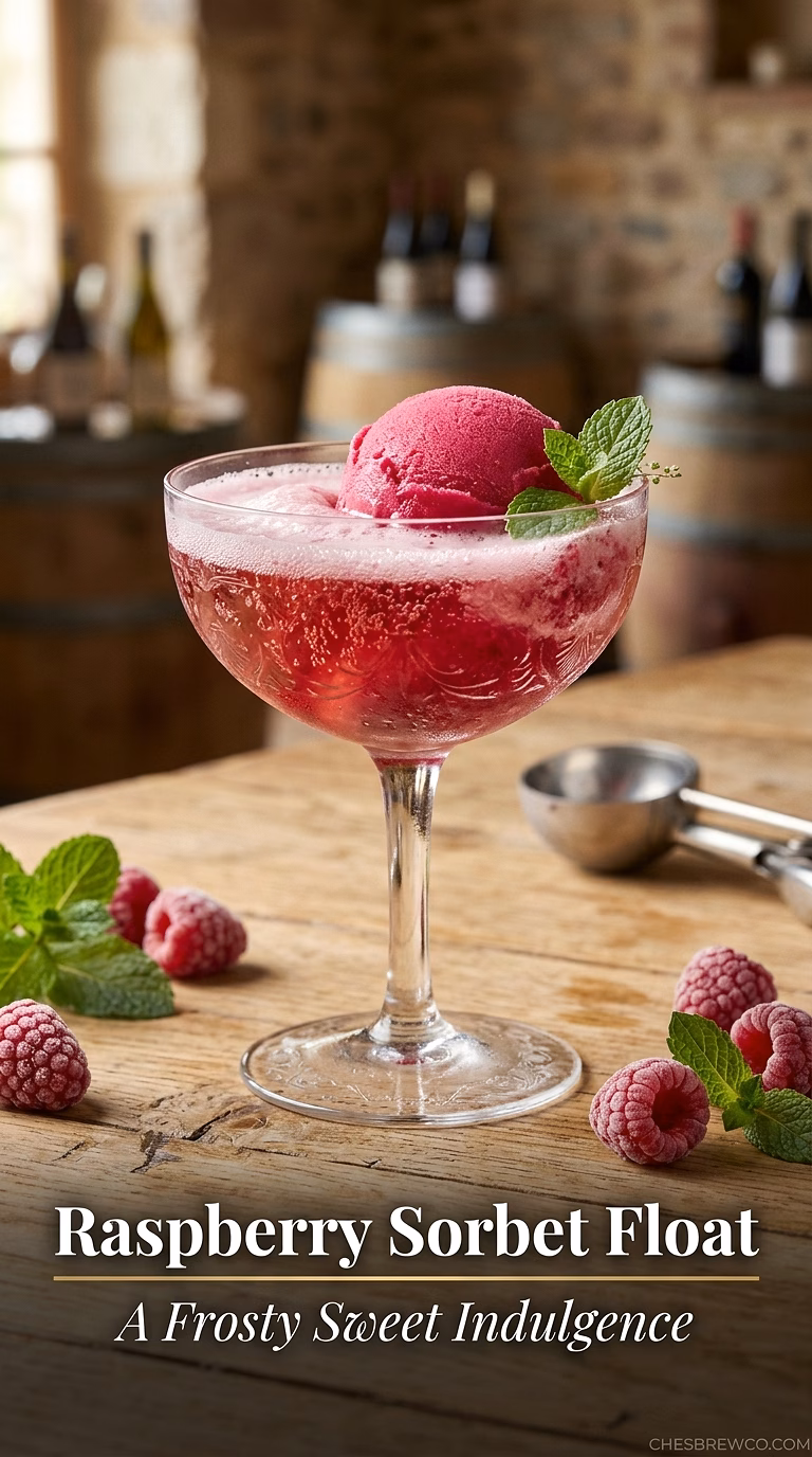 Raspberry Sorbet Prosecco Float
