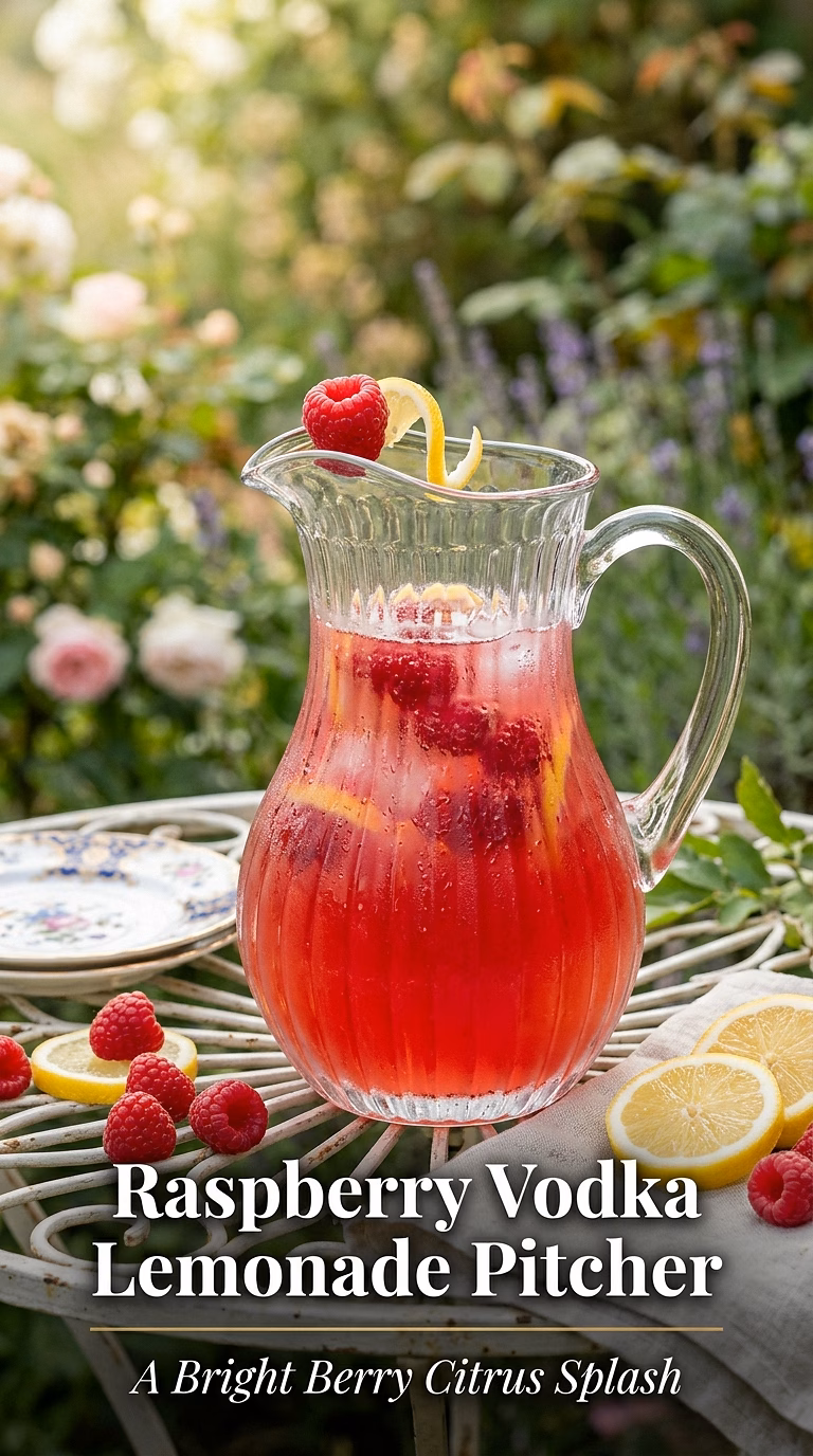 Raspberry Vodka Lemonade Pitcher