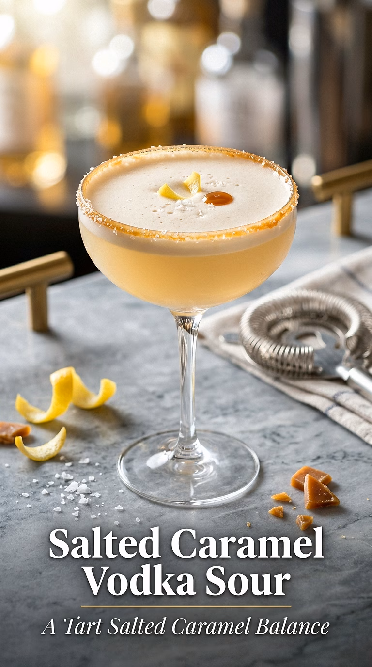 Salted Caramel Vodka Sour