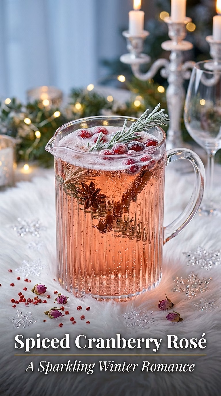 Spiced Cranberry Rosé Spritzers