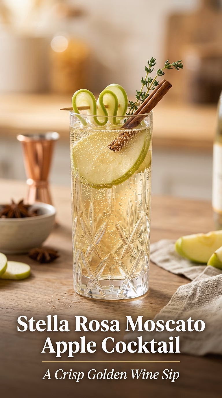 Stella Rosa Moscato Apple Cocktail