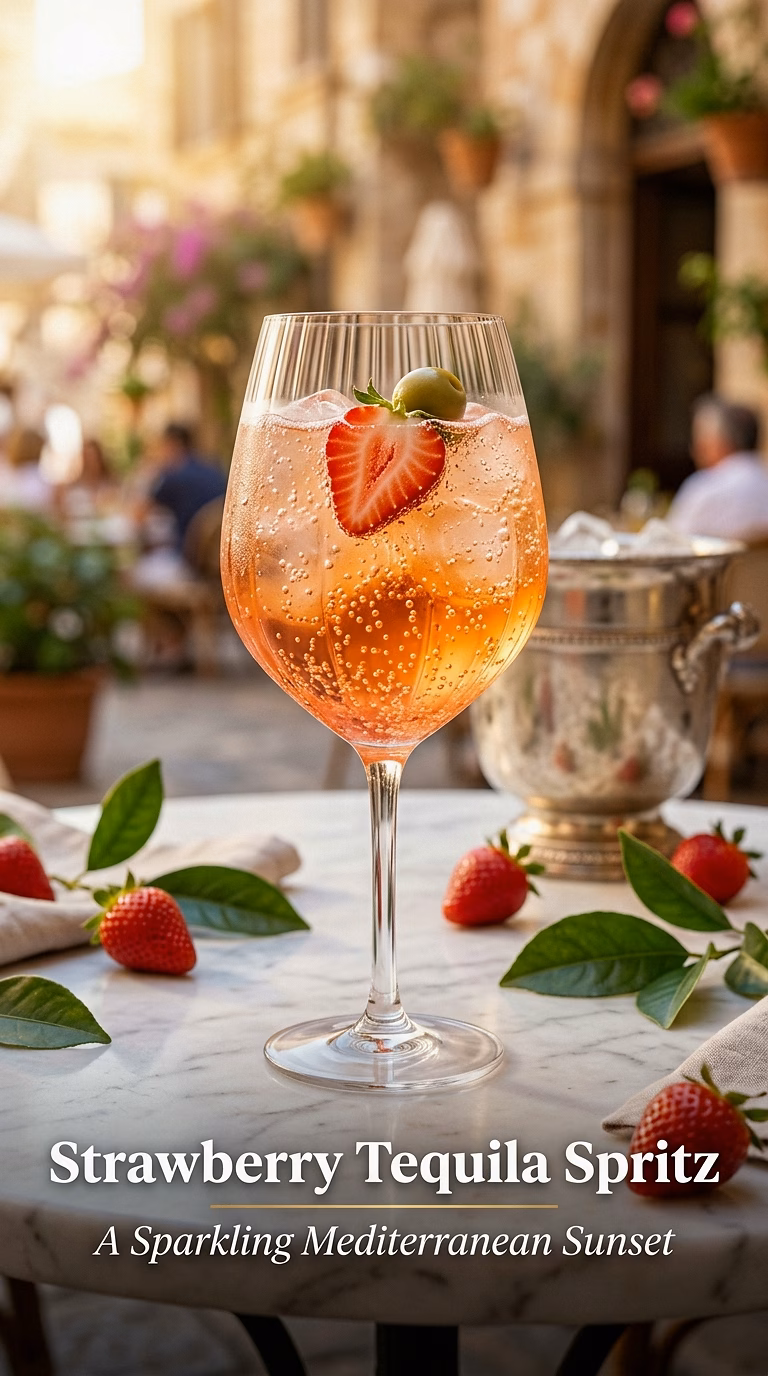 Strawberry Tequila Spritz