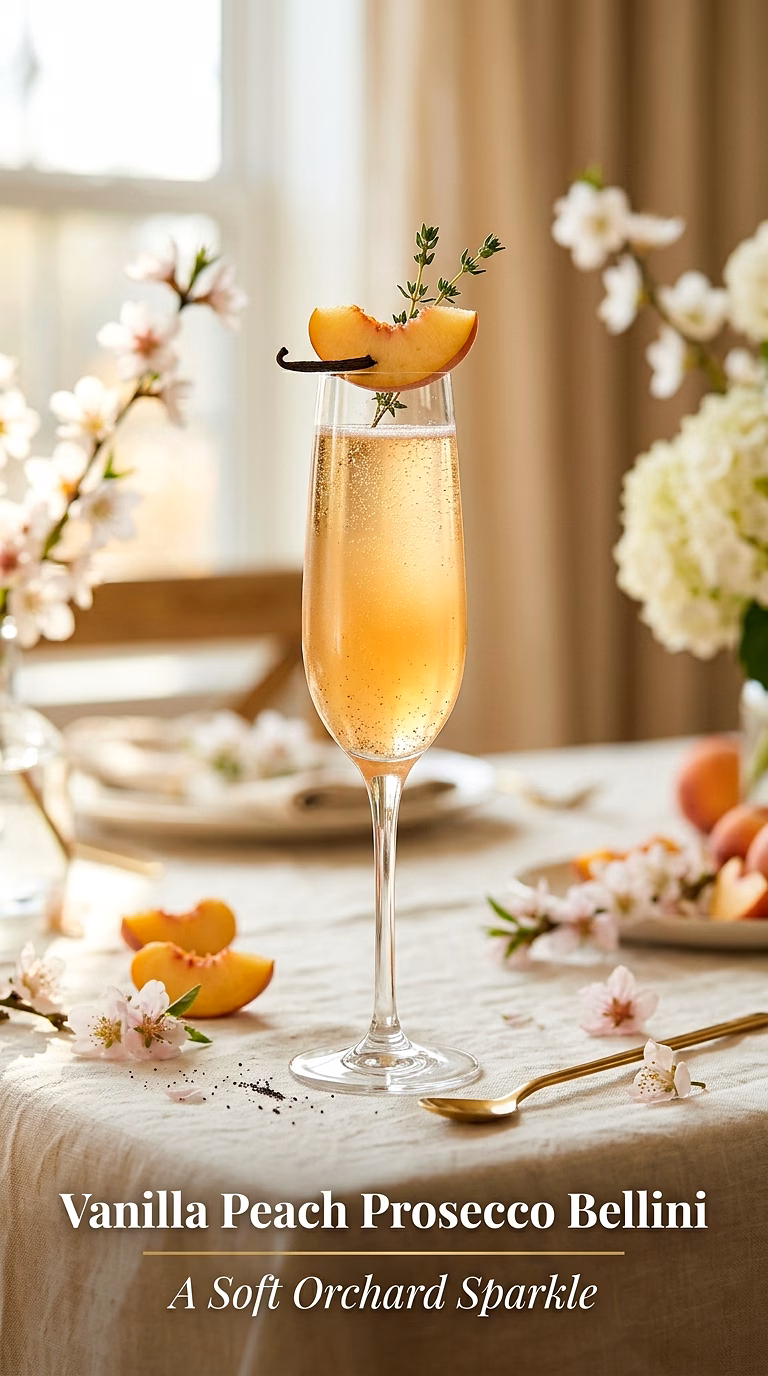 Vanilla Peach Prosecco Bellini