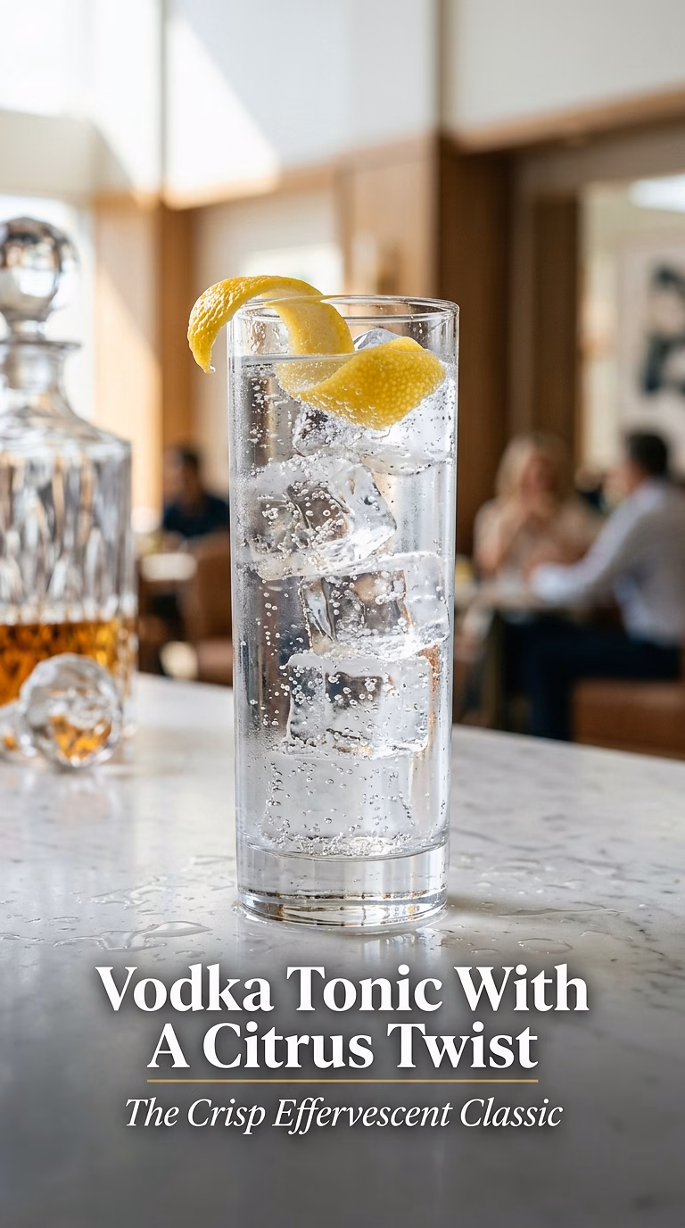 Vodka Tonic With A Citrus Twist