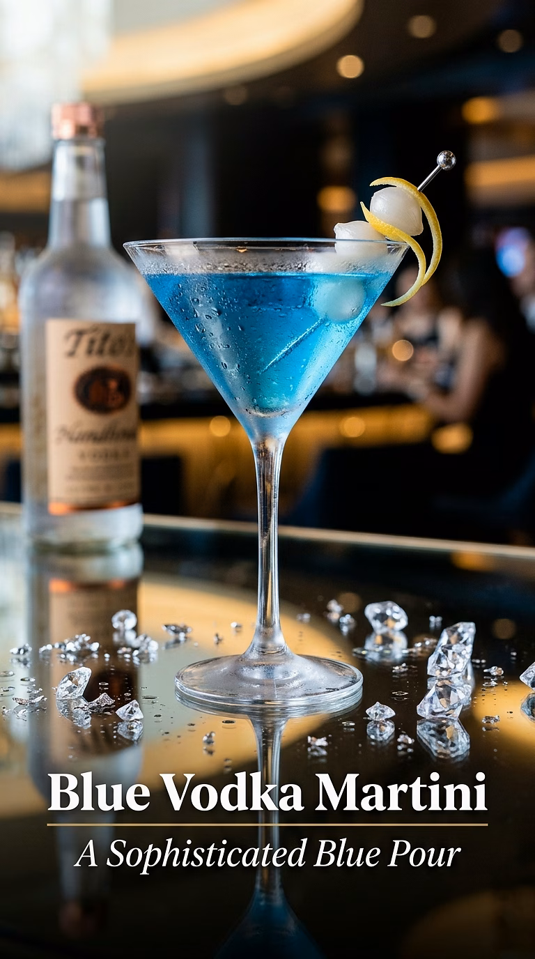 Blue Vodka Martini