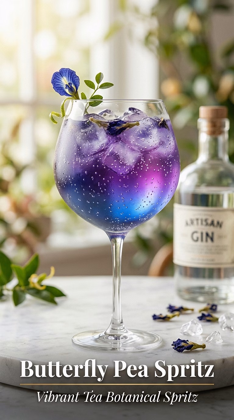Butterfly Pea Flower Gin And Tonic